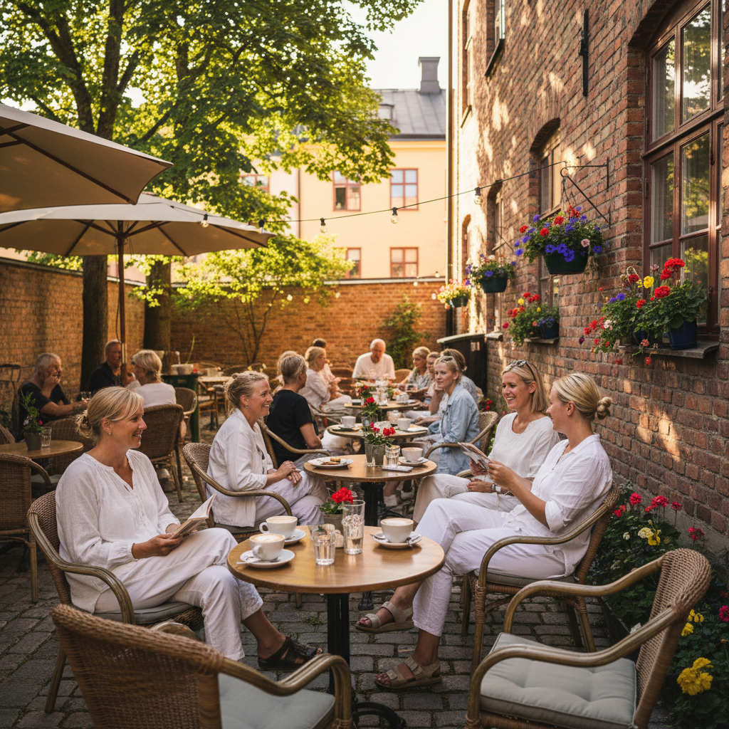Uteservering hos Lilla Kafferosteriet