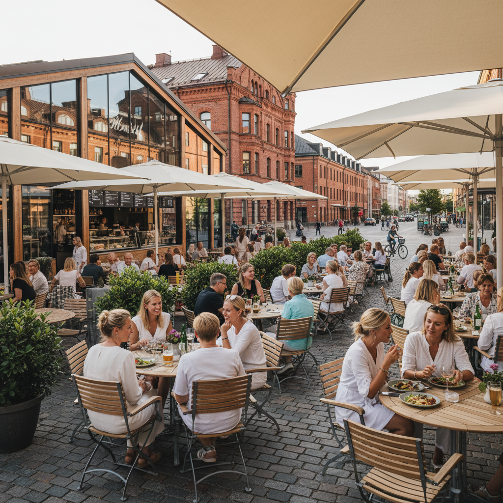 Uteservering hos Malmö Saluhall