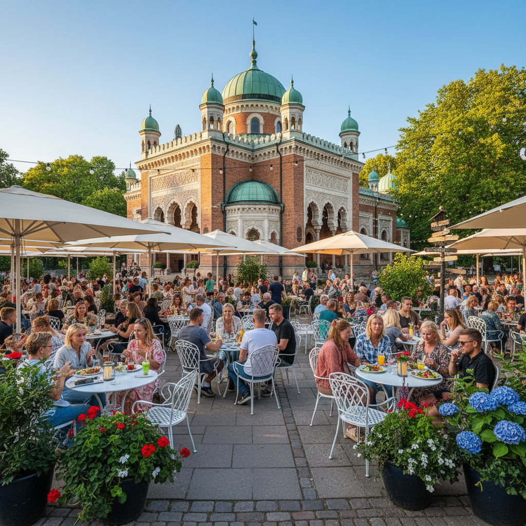 Uteservering hos Moriska Paviljongen