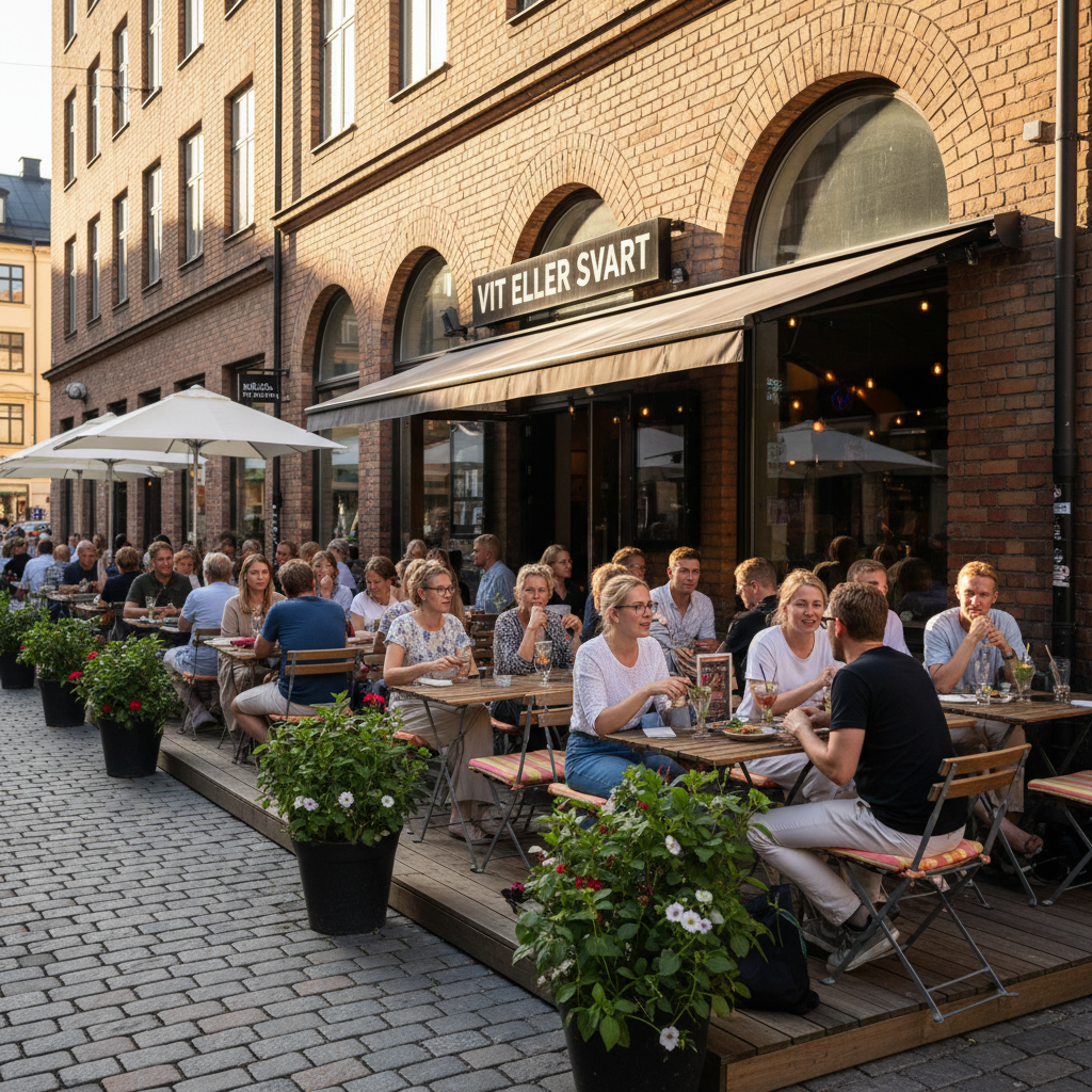 Uteservering hos Vit Eller Svart